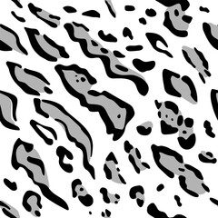 Seamless leopard skin pattern. Realistic animal texture. Vector illustration EPS10