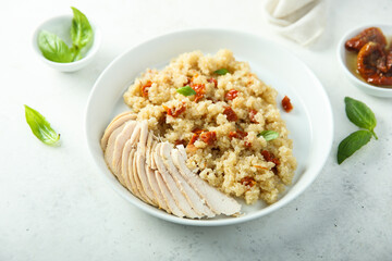 Turkey fillet with couscous and tomatoes	