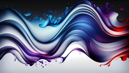 Fototapeta na wymiar Vibrant Waves: An Abstract Curved Multicolor Motion Gradient Background, Generative AI