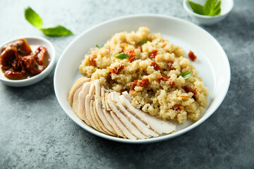 Turkey fillet with couscous and tomatoes	