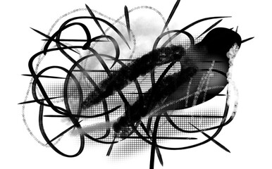 black and white abstract 