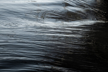 Water flow, river in front of a waterfall