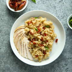 Turkey fillet with couscous and tomatoes	