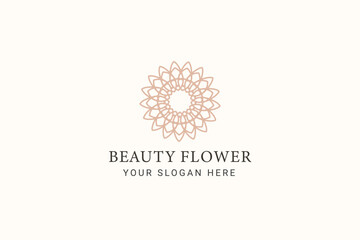 Beauty Flower Logo Vector Icon Illustration