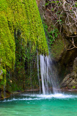 Wasserfall in der Richtis-Schlucht (Richti Gore) in Ostkreta, Griechenland 