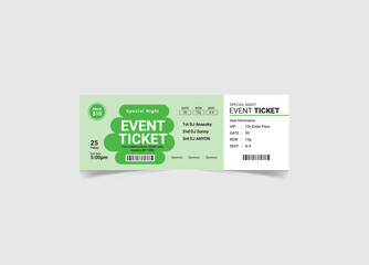 Event Ticket Vector Template