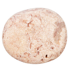 Top view of single pink pebble