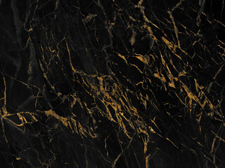 Naklejka na ściany i meble Black and gold marble luxury wall texture with shiny golden line pattern abstract background design for a cover book or wallpaper and banner website. 