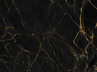 Black and gold marble luxury wall texture with shiny golden line pattern abstract background design for a cover book or wallpaper and banner website.	