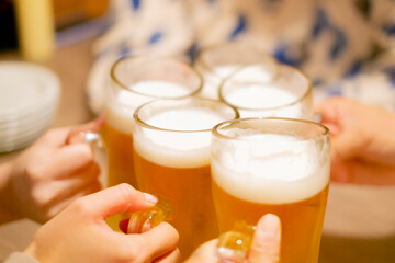 生ビールで乾杯