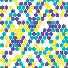Seamless Hexagonal Honeycomb Design Wallpaper