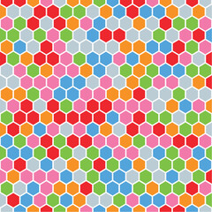 Seamless Hexagonal Honeycomb Design Wallpaper