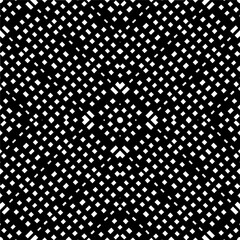 Vector geometric seamless pattern. Minimal ornamental background with abstract shapes. Black and white mandala. Simple abstract ornament background. Dark repeat design for decor, fabric, cloth.