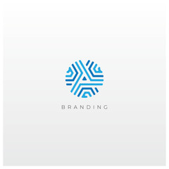 Abstract Industrial Trade Marketing Vector Logo