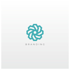 Abstract Industrial Trade Marketing Vector Logo