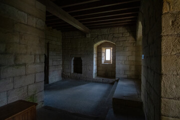 Obraz premium Inside Warkworth Castle in Northumberland, UK