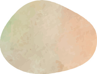 水彩のラフな丸型フレーム。ベクターデータ。