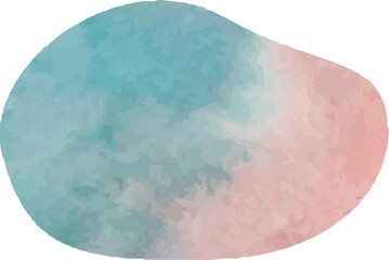 水彩のラフな丸型フレーム。ベクターデータ。