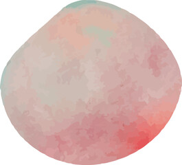 水彩のラフな丸型フレーム。ベクターデータ。