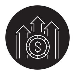 Financial growth color line icon. Business success.