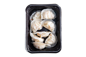 dim sum dumplings rice flour dough Chinese food meal snack on the table copy space food background rustic top view