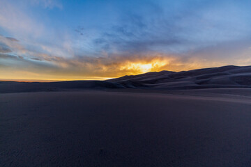 Obraz na płótnie Canvas Sunset Great Sand Dunes Colorado