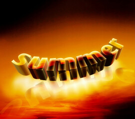 background with a sunset summer sky