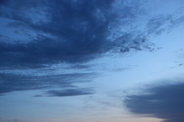 Fototapeta na wymiar dark blue cloud with white light sky background and midnight evening time 