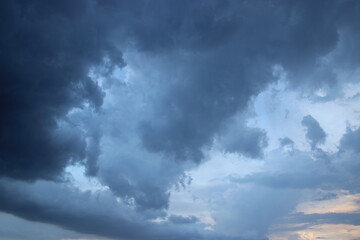 dark blue cloud with white light sky background and midnight evening time  