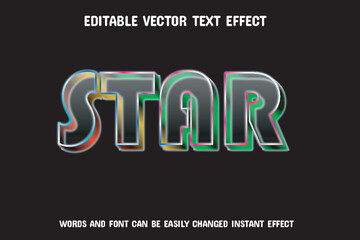vector text effect editable