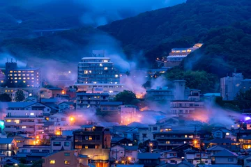 Foto op Canvas 鉄輪温泉の湯けむり夜景 © hasetetsu