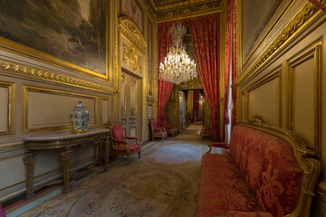 Paris, France - 2022, August 31: interior architecture of the famous royal residence in Paris. - 573221078