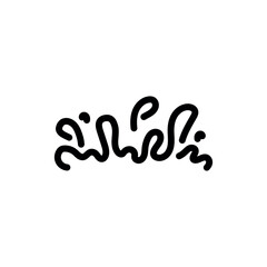 Obraz premium Water splash color line icon. Liquid flow.