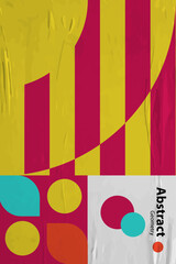Obraz premium abstract geometry full color poster