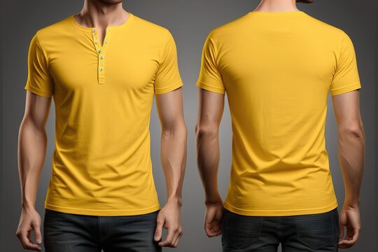 Yellow Shirt Front And Back Images – Browse 4,228 Stock Photos