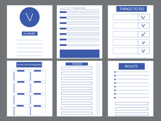 Blank Planner - Diary for Plans - Notebook - Vector