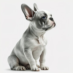 Fototapeta premium French bulldog on a white background, ai generative