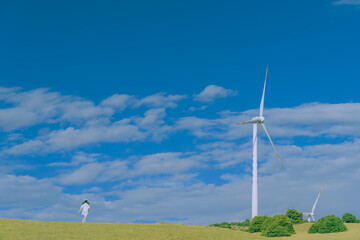 wind turbine in the field