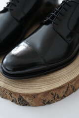 Close up balck man shoes