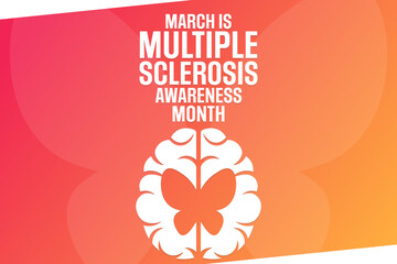 March is Multiple Sclerosis Awareness Month. Vector illustration. Holiday poster.