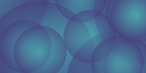 Abstract blue background with circles . geometric dark blue light banner background abstract design. 