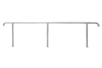 Stainless steel railing.