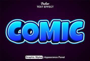 comic text effect with graphic style and editable.