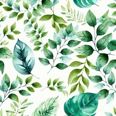 background plants sheets plain watercolor paints Generative AI