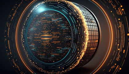 Big data technology concept. Generative Ai