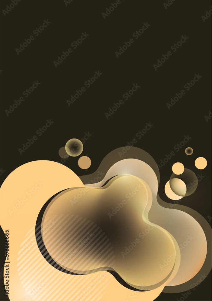 Poster abstract transparent overlay shapes. wavy shapes, smooth fluid gradient elements, flow lines. trendy