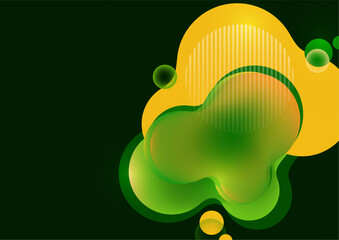 Abstract transparent overlay shapes. Wavy shapes, smooth fluid gradient elements, flow lines. Trendy futuristic design for banner, flyer, poster, logo. Vector.