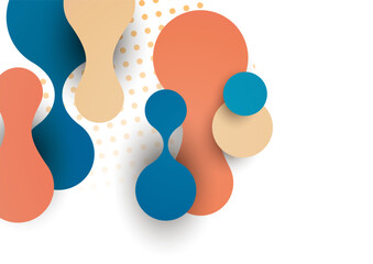 Abstract overlay shapes. Wavy shapes, flowing elements, flow lines. Trendy futuristic design for banner, flyer, poster, logo. Vector