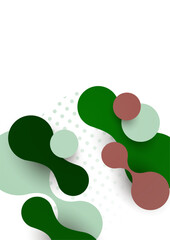 Abstract overlay shapes. Wavy shapes, flowing elements, flow lines. Trendy futuristic design for banner, flyer, poster, logo. Vector