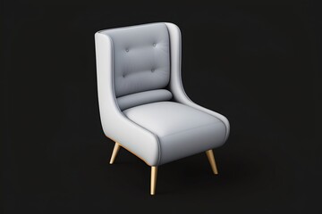 A gray armchair